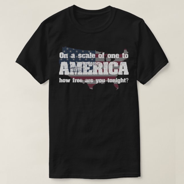 På en  till Amerika Cheesy Patriotic Plocka T Shirt (Design framsida)