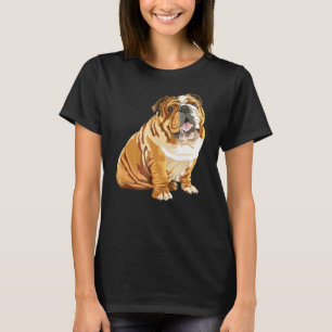 På engelska Bulldog Hund Pop Art T Shirt