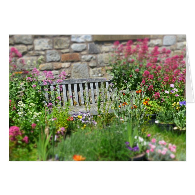 På engelska Garden Hälsningskort (Framsidan Horizontal)