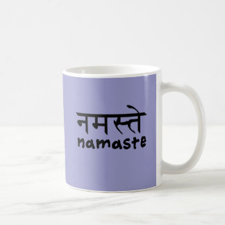 På engelska Namaste och Hindi Kaffemugg