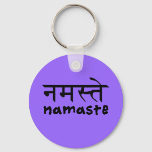 På engelska Namaste och Hindi Nyckelring