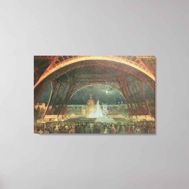 På esplanaden på Champs de Mars Canvastryck (Framsida)