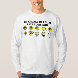 På ett fjäll av 1 till 10 klassa ditt smärtar t shirt