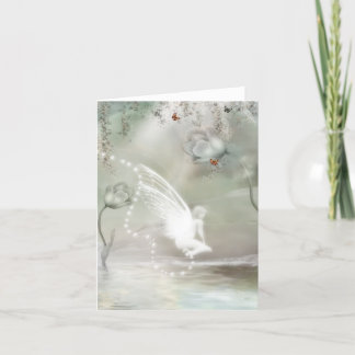 På ett tomt kort för grå morgon