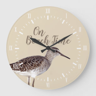 På fågel för strandTime Sandpiper Stor Klocka