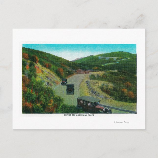 På fälgen ovanför Oak FlatsRidge Route, CA Vykort (Framsida)