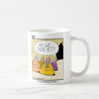 På familjens resa till nirvana kaffemugg