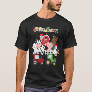På Farm Barnyard Boskap Cute Småbarn Boy T Shirt