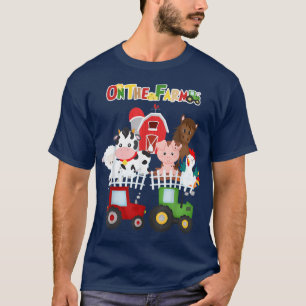På Farm Barnyard Boskap Cute Småbarn Boy T Shirt
