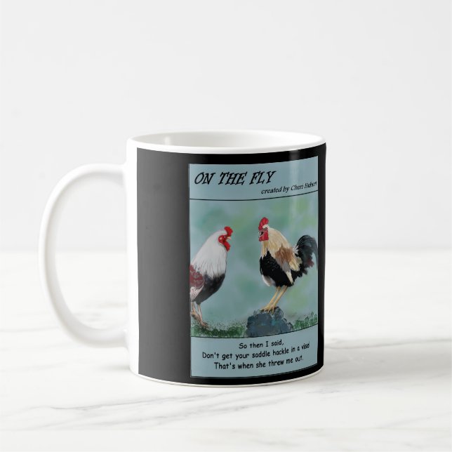 På - - flugan - tuppmugg kaffemugg (Vänster)