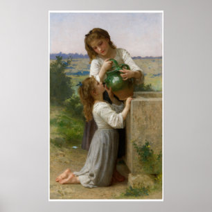 På Fontän William-Adolphe Bouguereau Poster
