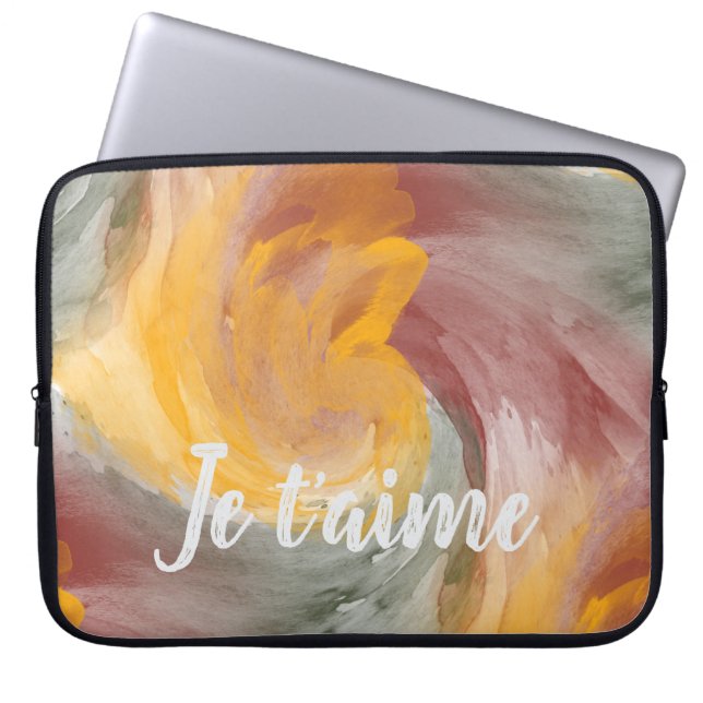 På Fransken Kärlek höst, rastrerar färgfärg för va Laptop Fodral (Framsidan)