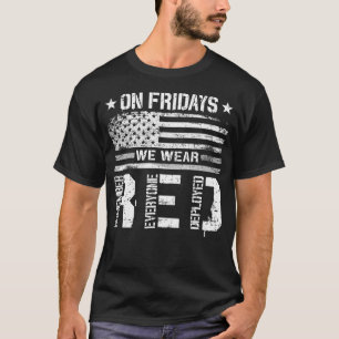 På Fredag, Bära, Röda amerikanska Flagga militära T Shirt