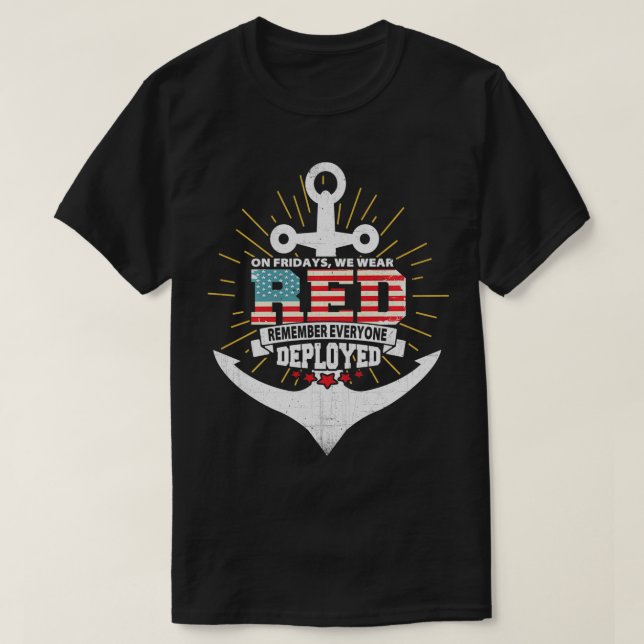 På Fredag: Vi Bära Red Fredag-flottgåva T Shirt (Design framsida)