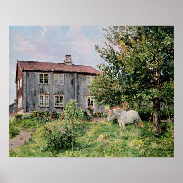 På gården, 1889 poster (Framsidan)