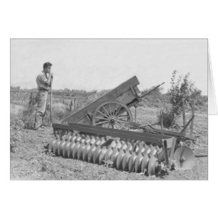På gården på 1940-talet hälsningskort