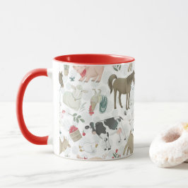 På gårdens djurstalls Land Red Mugg