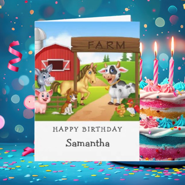 På gårdens första födelsedagskort kort (Moo-ve on over to get your hands on this fabulous card and make someone's day truly special!)