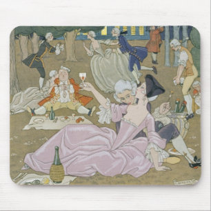 På gräsmatta illustration för "Fetes Galantes" Musmatta
