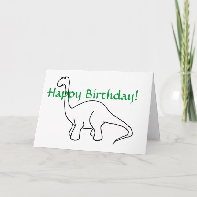 PA-Grattis på födelsedagen! Dinosaur-kort Kort (Framsida)