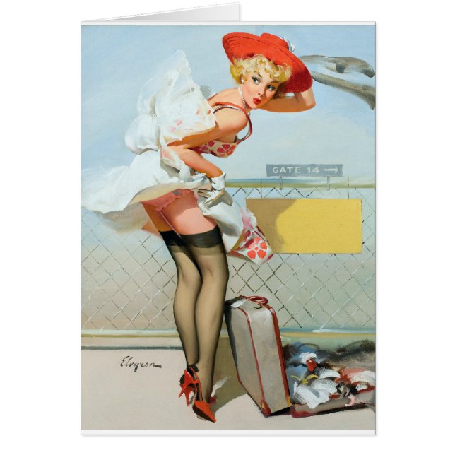 På grinden klämma fast upp hälsningskort (Framsidan)