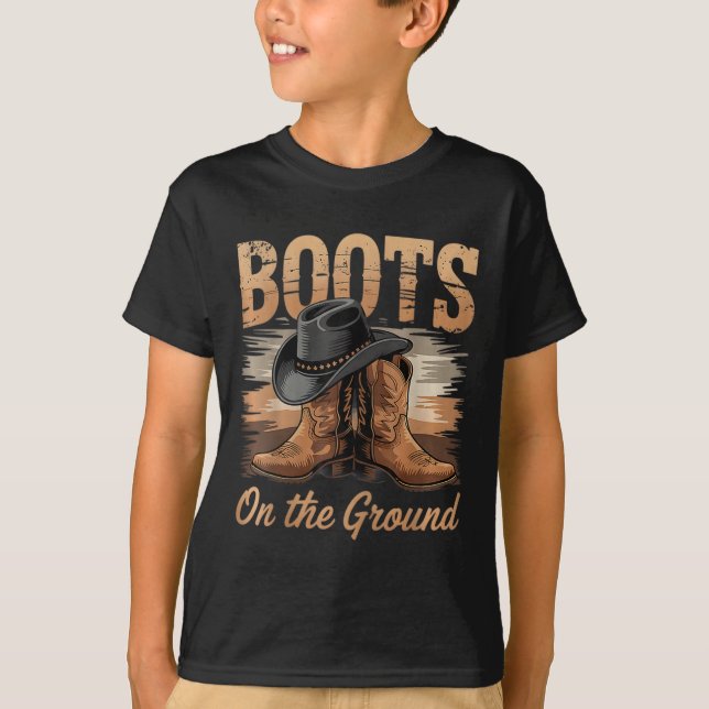 På Ground Cowgirl Line Dance Women T Shirt (Framsida)