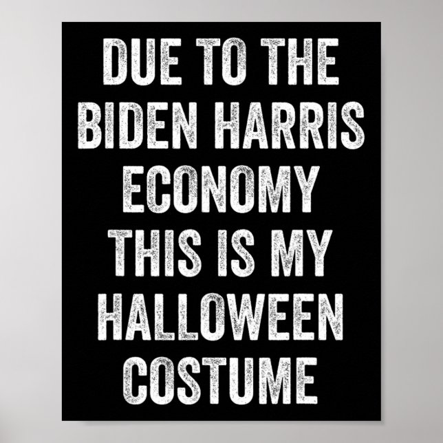 På grund av Biden Harris är detta min Halloween-ko Poster (Framsidan)