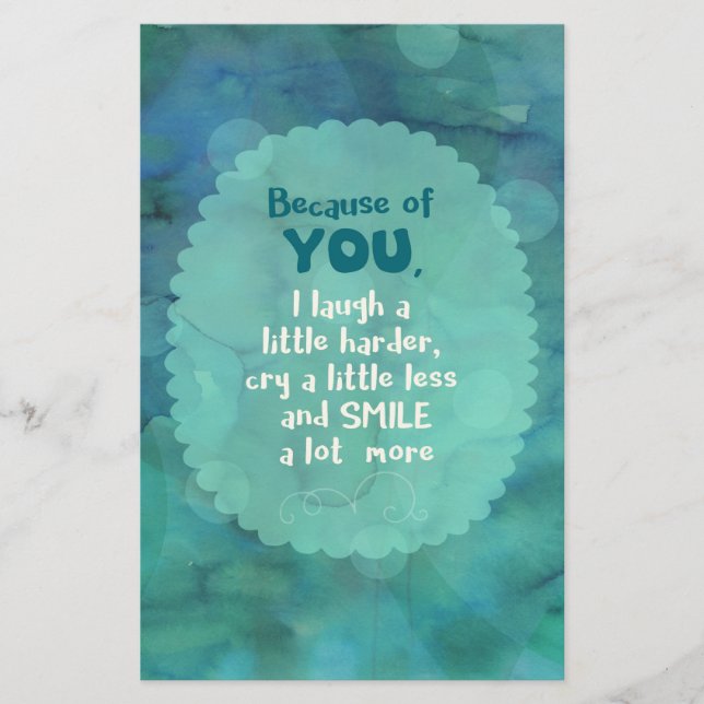 På grund av dig (Framsida)