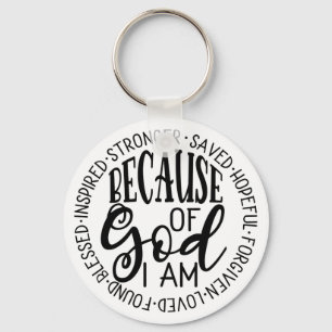 På grund av Gud Keychain Nyckelring