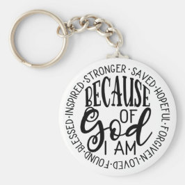 På grund av Gud Keychain Nyckelring