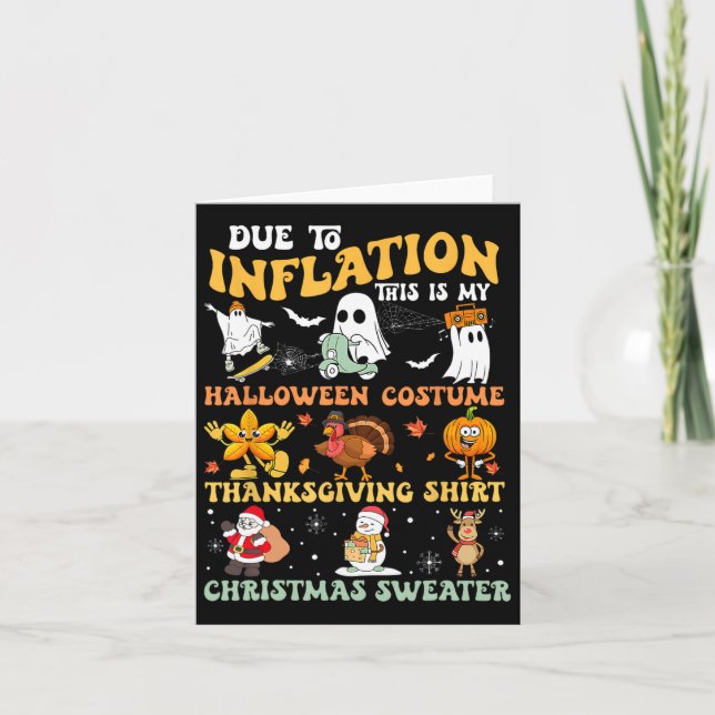 På grund av inflation är det här min Halloween-Tha Kort (Framsida)