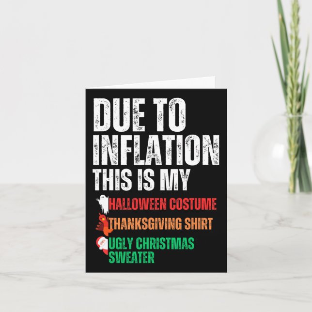 På grund av inflation är det här min Halloween-Tha Kort (Framsida)