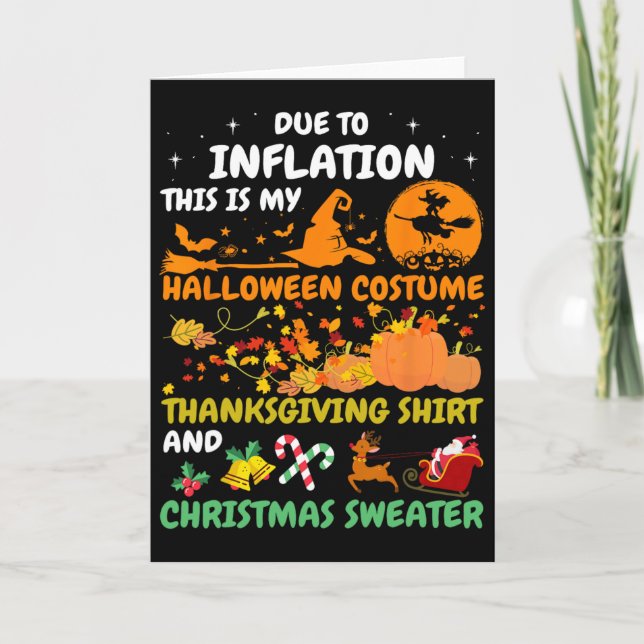 På grund av inflation är detta min Halloween tackd Kort (Framsida)