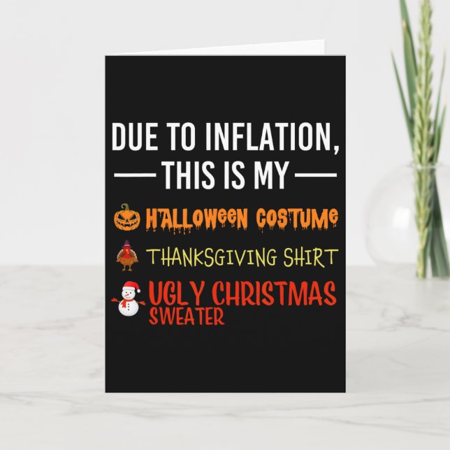 På grund av inflation är detta min Halloween tackd Kort (Framsida)