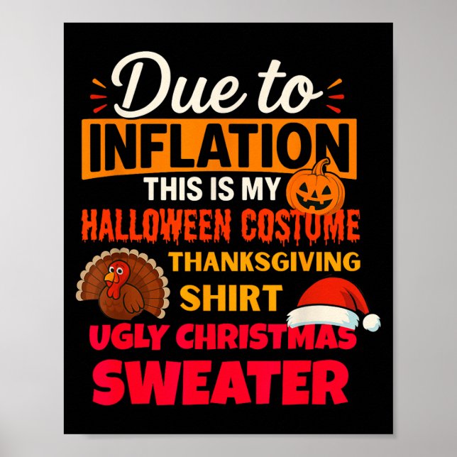 På grund av inflation är detta min Halloween tackd Poster (Framsidan)