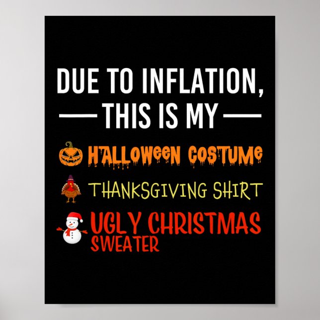 På grund av inflation är detta min Halloween tackd Poster (Framsidan)