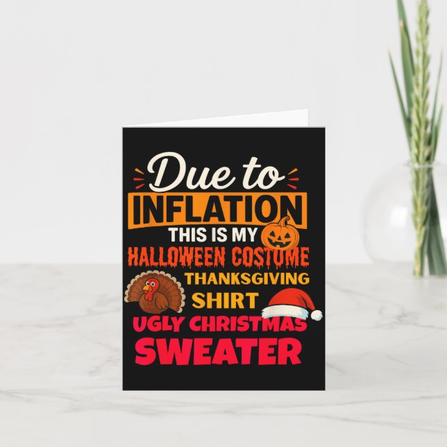 På grund av inflation är detta min Halloween tackg Kort (Framsida)