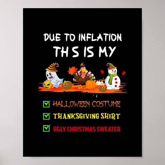 På grund av inflation är detta min Halloween Thank Poster (Framsidan)