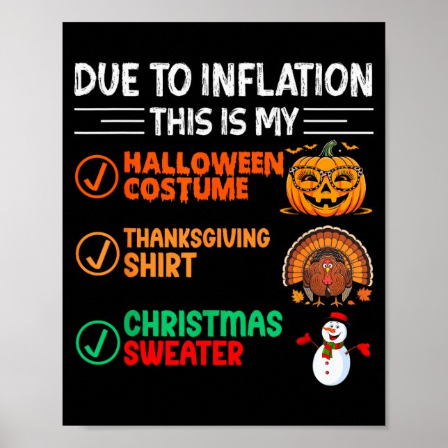 På grund av inflation är detta min roliga Hallowee Poster (Framsidan)