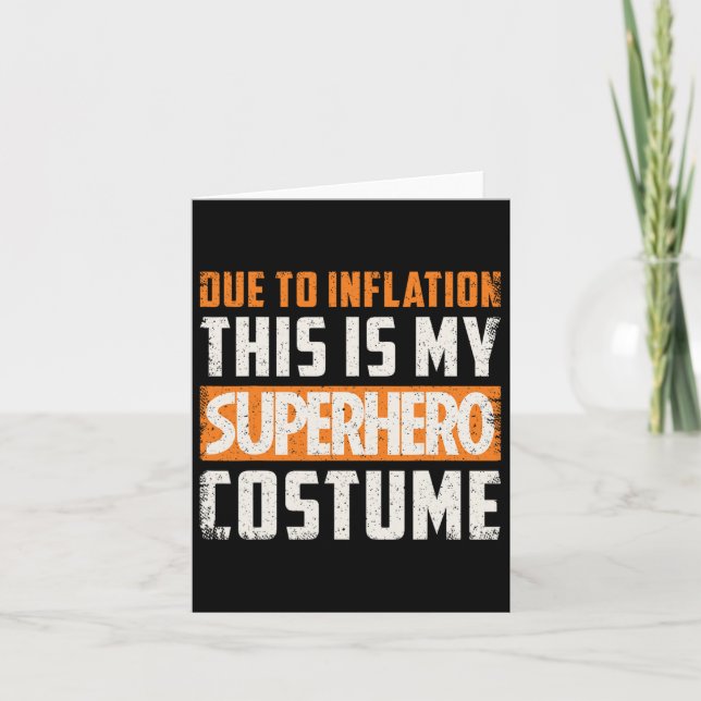 På grund av inflation är detta min superhjälte kos kort (Framsida)