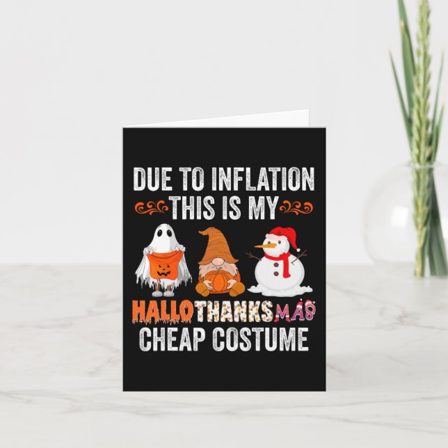 På grund av inflation Detta är min HalloTackMas Bi Kort (Framsida)