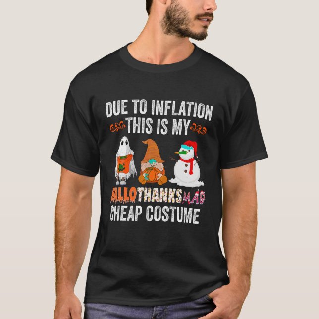 På grund av inflation Detta är min HalloTackMas Bi T Shirt (Framsida)