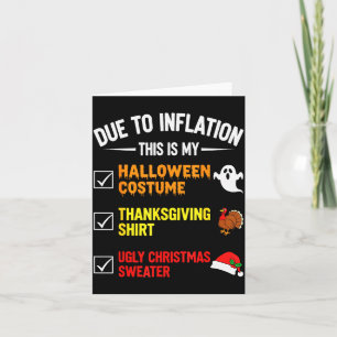 På grund av inflation detta min Halloween-kostym m Kort