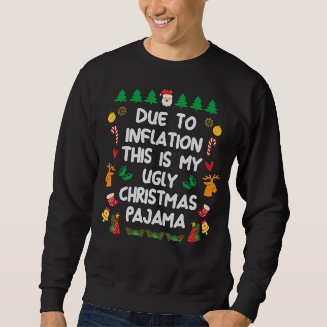 På grund av inflation Ugly jul Sweaters Manar Wome Lång Ärmad Tröja (Framsida)