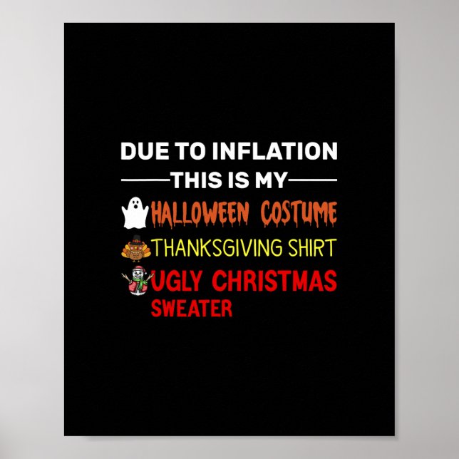 På grund av inflationen är detta min thanksgiving  poster (Framsidan)