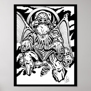 "PÅ GRUNDVAL AV DÖSKALLAR" Art Print RICHARD DEAN Poster