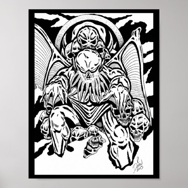 "PÅ GRUNDVAL AV DÖSKALLAR" Art Print RICHARD DEAN Poster (Framsidan)