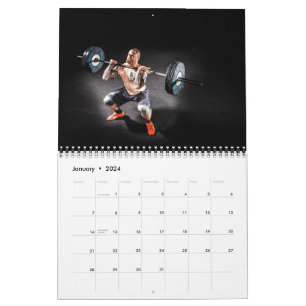 På gym silouhette Personlig utbildare Kalender