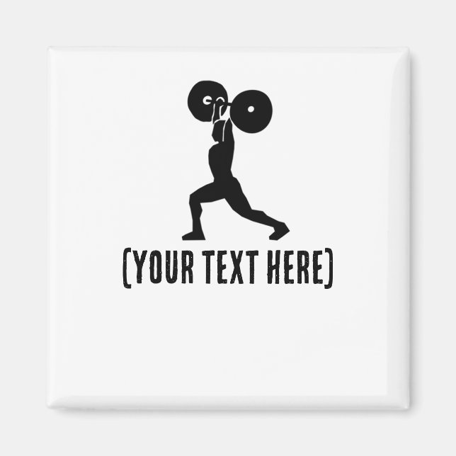 På gym silouhette | Personlig utbildare Magnet (Framsidan)