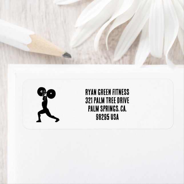 På gym silouhette | Personlig utbildare Returadress Etikett (Insitu)